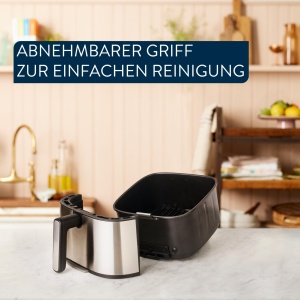 Friteuza cu aer cald Tefal Jamie Oliver EY55JDE0 5L Touchscreen 10 programe NegruInox - Img 4