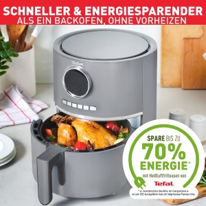 Friteuza cu aer cald Tefal Ultra Fry EY111B 42L 8 programe gri - Img 4