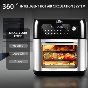 Friteuza cu aer cald Uten 10L, 1500W, 12 in 1, inox - Img 6