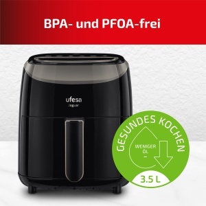 Friteuza cu aer Ufesa Jaguar Deep Fryer 35L 8 programe presetate 1200 W panou tactil comutator temporizator temperatura 80deg-200deg fara BPA si PFOA  - Img 4