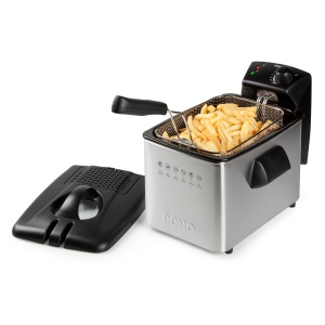 Friteuza electrica DOMO DO465FR, 4L, 3000W, inox, cu fereastra de vizionare - Img 1