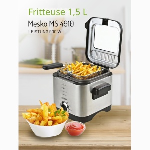 Friteuza electrica Mesko MS4910, 1.5 litri, 900W, inox - Img 8