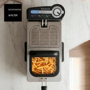 Friteuza electrica Taurus Profi-Fritteuse, 3 l, 2100 W, inox - Img 5