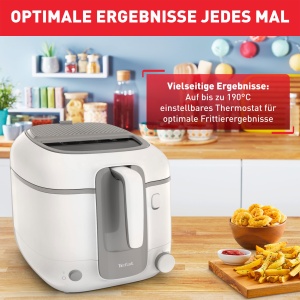 Friteuza electrica Tefal Super Uno FR3100, capacitate 2.2 L, albgri, filtru de miros - Img 3