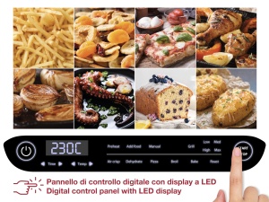Friteuza multifunctionala BEPER P101FRI081, friteuza digitala cu LED cu 8 programe, gratar cu 4 moduri de gatit, temperatura pana la 230degC, temporizator pana la 120 min, incl. accesorii, negru - Img 6