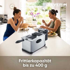Friteuza SEVERIN FR 2431, 3L, 2000W, inoxnegru - Img 4