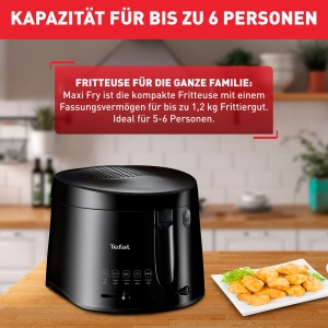 Friteuza Tefal Maxi Fry FF1078, 1,2 kg, neagra, termostat reglabil - Img 3
