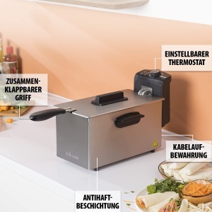 Friteuza Tristar FR-6946, 3L capacitate, 2000W, termostat reglabil - Img 6