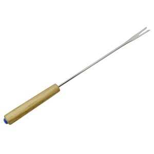 Furculite fondue Fackelmann 31029 din inox cu maner din lemn, 25 cm - Img 3