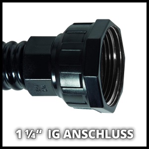 Furtun de aspiratie original Einhell 4 m (accesoriu pompa, pentru pompe Einhell, instalatii de apa menajera si masini automate, lungime 4 m, O 25 mm, incl. adaptor, mamelon dublu, supapa de retinere) - Img 2
