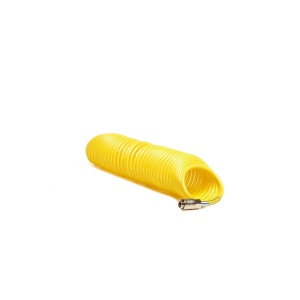 Furtun spiralat Michelin de 10 metri, furtun compresor de aer, conector rapid universal, presiune maxima: 10 bari, galben - Img 3