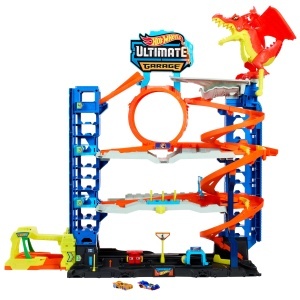 Garaj Hot Wheels Ultimativ HKX48 cu 4 Niveluri, 2 Masini, pentru Copii de la 5 Ani