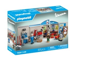Garaj Vespa PLAYMOBIL 71620 cu Hebebuhne, 88 Piese, pentru 5 Ani - Img 2