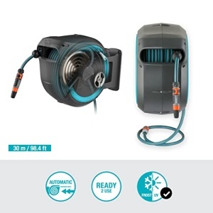 Gardena Wand-Schlauchbox RollUp L 30m Turquoise Montare pe perete Sistem automat de rulare - Img 3