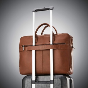 Geanta de laptop Samsonite Klassische, piele, cognac, 15.6 inch - Img 6