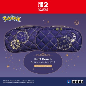 Geanta de transport HORI pentru Nintendo Switch 2, stil Psiana si Nachtara, violet - Img 3