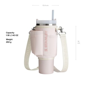 Geanta pentru bauturi Stanley 1913 All-Day Quencher 1.18L, roz quartz, reciclat - Img 2