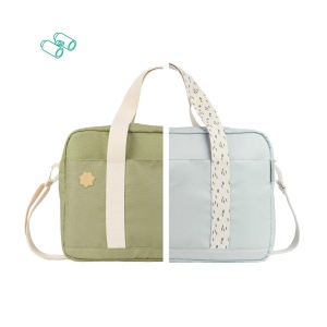 Geanta pentru scutece Badabulle Bowling Olive - Capacitate 20L, 8 buzunare - Img 9