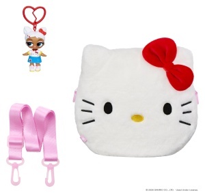 Geanta Plush L.O.L. Surprise Loves Hello Kitty, Wendabila, cu 7 Surprize - Img 2