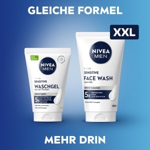 Gel de curatare pentru fata NIVEA MEN XXL Sensitive, 150 ml, pentru piele sensibila - Img 6