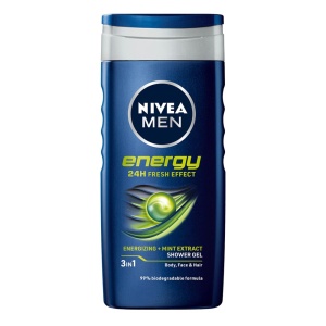 Gel de dus NIVEA Men Energy 250ml cu extract de menta, pentru barbati