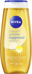 Gel de dus NIVEA Summer Happiness, 250 ml, cu vitaminele C si E, pH-neutru
