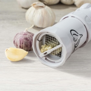 Genius A19168 Tocator de usturoi Alb Plastic si Inox Compact - Img 2