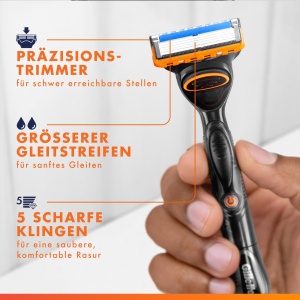 Gillette Fusion5 Power Rezerve 8 Lame Barbati Ras Glatime si Confort - Img 6
