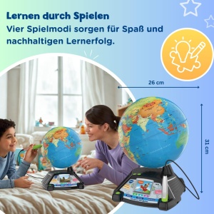 Glob Interactiv VTech cu Ecran si Stilou, 26 cm, 9000 Fapte - Img 7