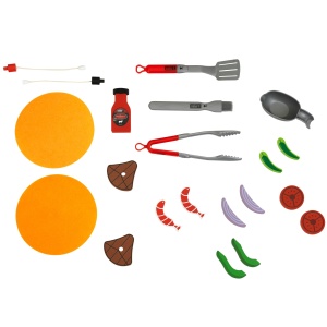 Gratar de jucarie Theo Klein 9445 cu accesorii pentru copii, din lemn, 74 cm - Img 5