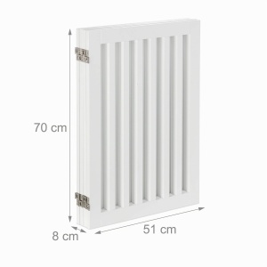 Gratar de protectie pentru caini Relaxdays, 70x206,5 cm, 4 panouri, alb - Img 6