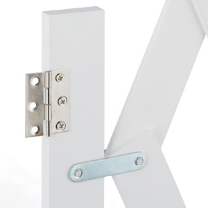 Gratar de protectie pentru caini Relaxdays, extensibil 35-126 cm, inaltime 70-82 cm, bambus, alb - Img 8