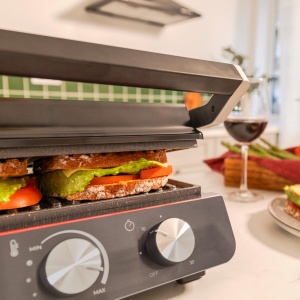Gratar electric Cecotec RocknGrill Blaze Neon 2200W deschidere 180deg placi detasabile - Img 7