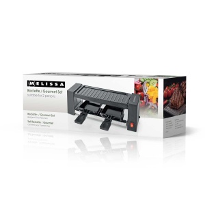 Gratar electric Raclette Melissa, 400W, compact, antiaderent, negru - Img 6