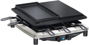 Gratar electric Steba RC 4 Plus Deluxe 1500W InoxNegru Raclette si piatra naturala