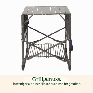 Gratar portabil Cuisinart CFGS-222 cu 2 mese laterale, suport pentru 6 bauturi - Img 5
