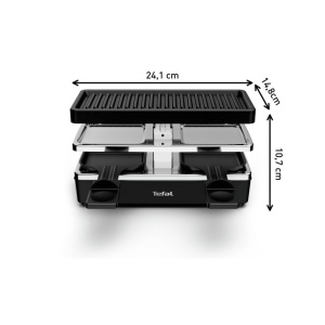 Gratar Raclette Tefal Plug Share RE2308, 400W, 2 Persoane, NegruSilver - Img 6