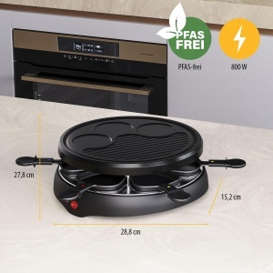 Gratar Raclette Tristar RA-2998, 6 persoane, 800 W, Negru - Img 3