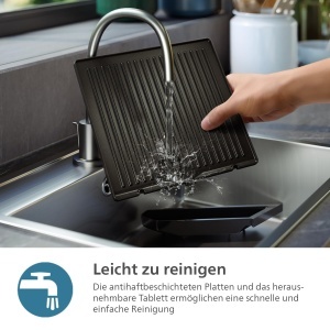 Grill Contact Philips HD630770, 8 Functii Predefinite, Temperatura 60-220C - Img 8