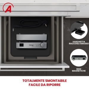 Grill electric Ardes OPTIMUS ARGRILL02, 40x30 cm, 1800 W, negru-silver - Img 3