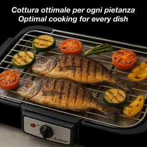 Grill electric Beper P101BBQ001, 2000W, suprafata XXL 41,5 x 24 cm, rauchfreies - Img 5