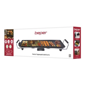 Grill electric Beper P101BBQ070 XL, 2000 W, suprafata 70 x 23 cm - Img 6