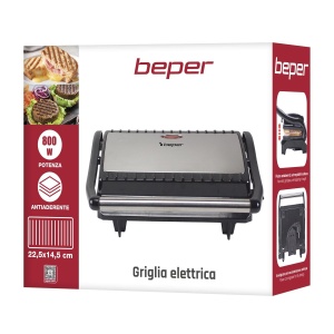 Grill electric Beper P101TOS003, compact, antiaderent, cu maner izolat termic - Img 7