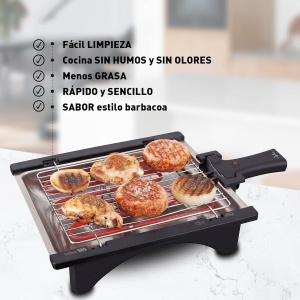 Grill electric Jata BQ95, 2000W, 2 inaltimi, fara fum si miros - Img 2