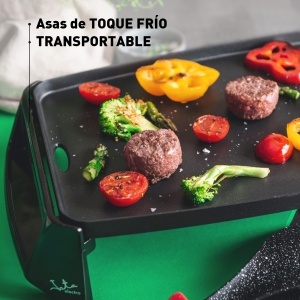 Grill electric Jata Gr195, 2200 W, suprafata 46x25 cm, negru - Img 5
