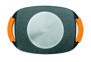 Grill IBILI Basic Stone 28 cm Silikon NegruPortocaliu - Img 2