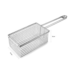 Grill pentru Muschii si Legume IBILI, 24 x 13 x 8 cm, 18 Otel Inoxidabil, Verde - Img 3
