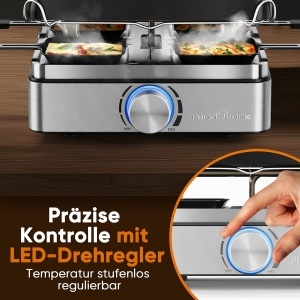 Grill Raclette ProfiCook PC RG 1301 pentru 4 persoane, 800W, cu termostat reglabil - Img 5