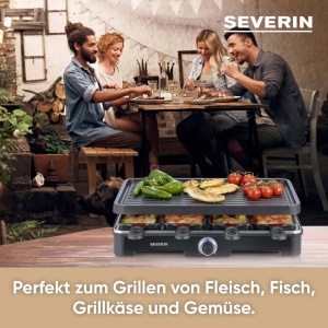 Grill Raclette Severin RG 9670, 8 persoane, 1400 W, negru - Img 7