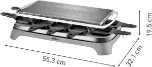 Grill Raclette Tefal Pierrade 1350W, 10 Persoane, Culoare Gri - Img 8